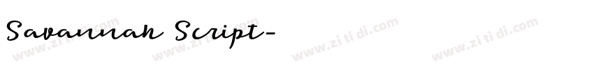 Savannah Script字体转换